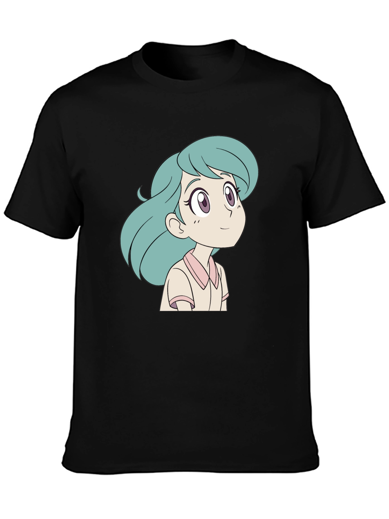 Cartoon Character Graphic Print Black T-Shirt