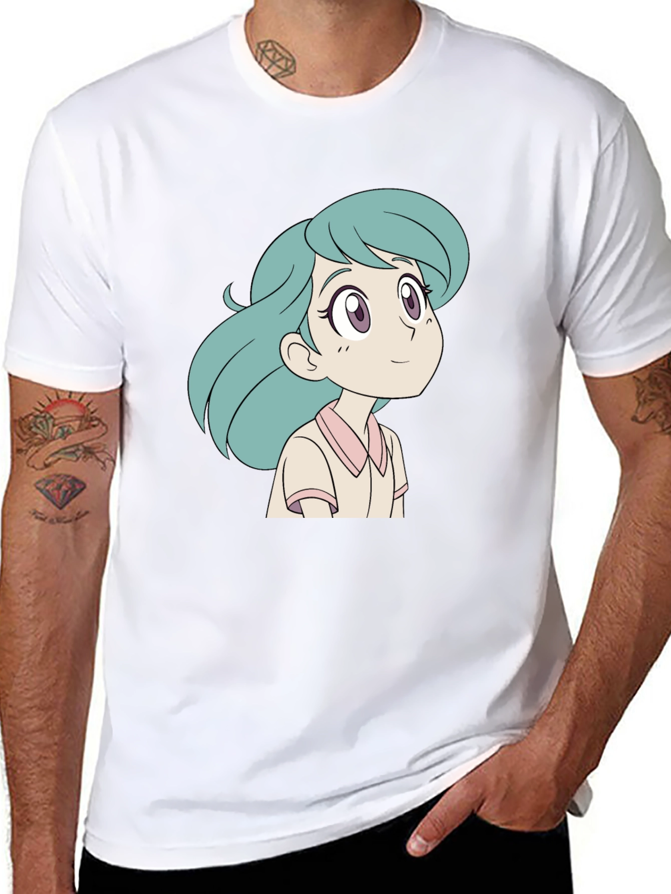 Cartoon Character Graphic Print Black T-Shirt