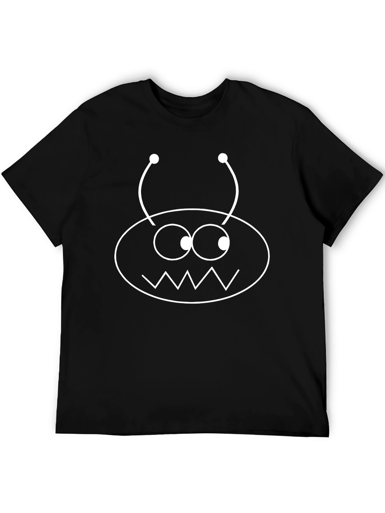Funny Alien Graphic T-Shirt - Black Cotton Tee