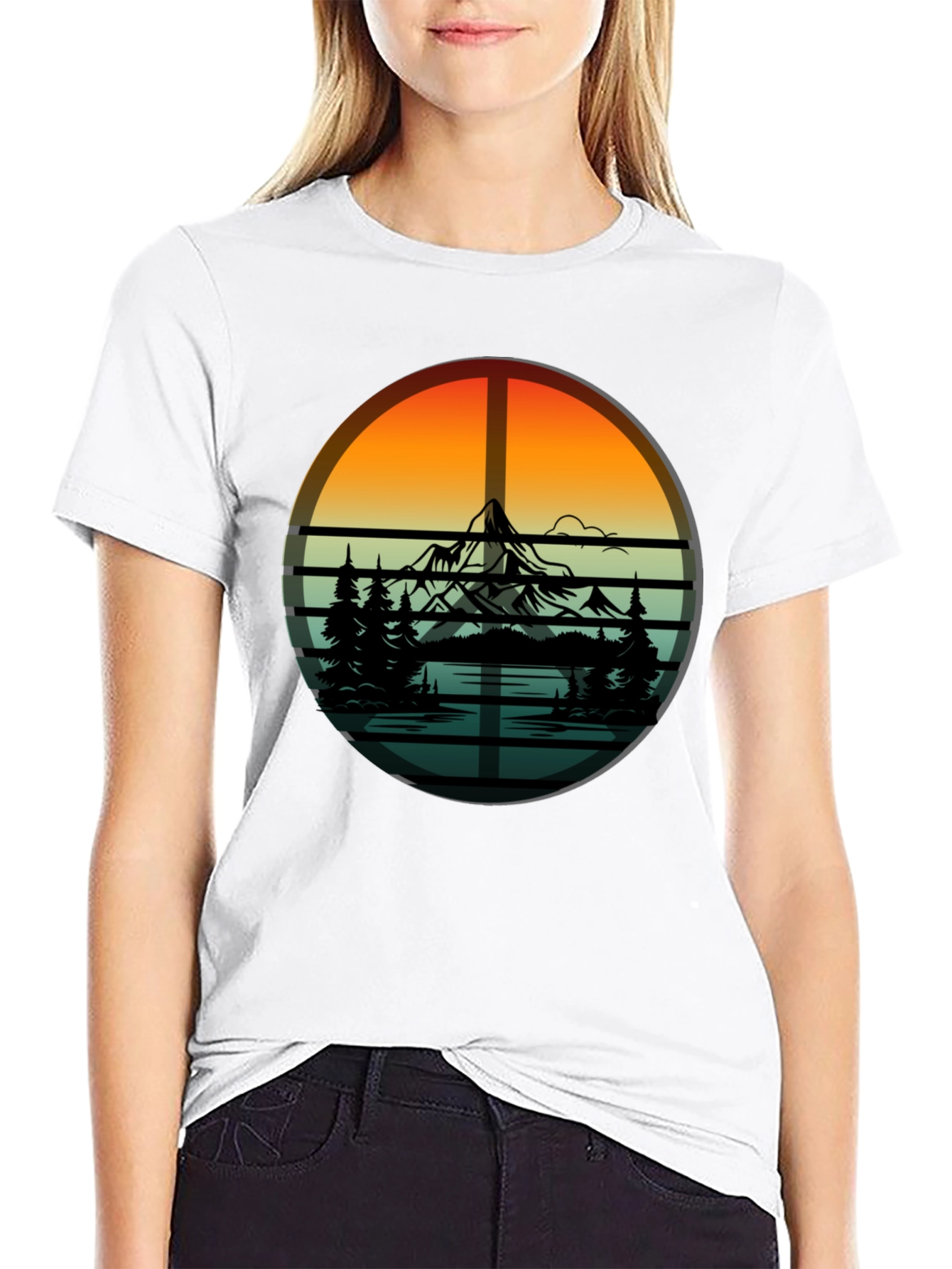 Mountain & Trees Graphic Tee - Nature Lovers T-Shirt