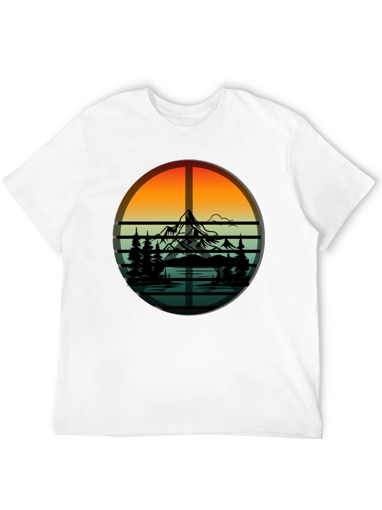 Mountain & Trees Graphic Tee - Nature Lovers T-Shirt