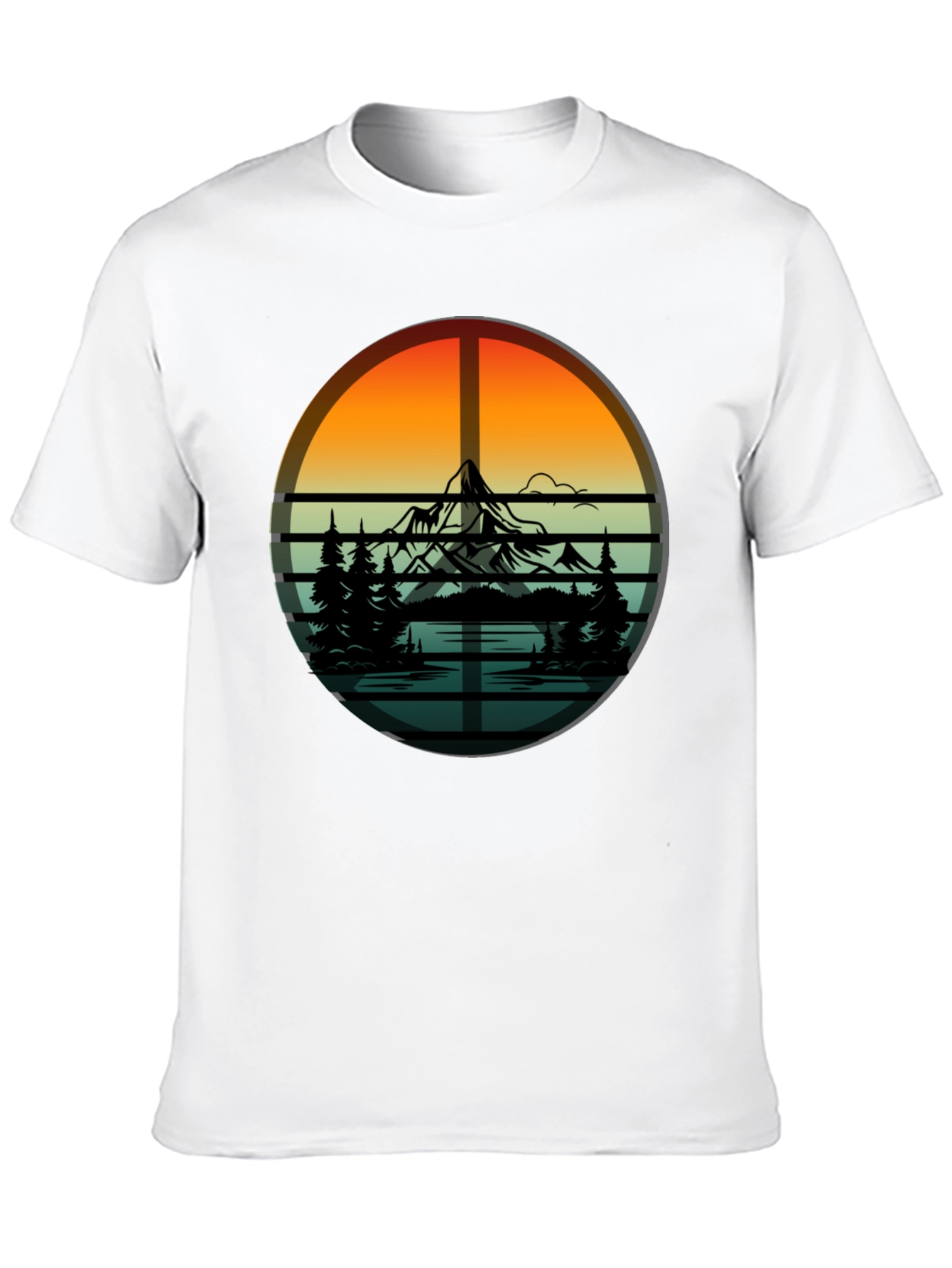 Mountain & Trees Graphic Tee - Nature Lovers T-Shirt