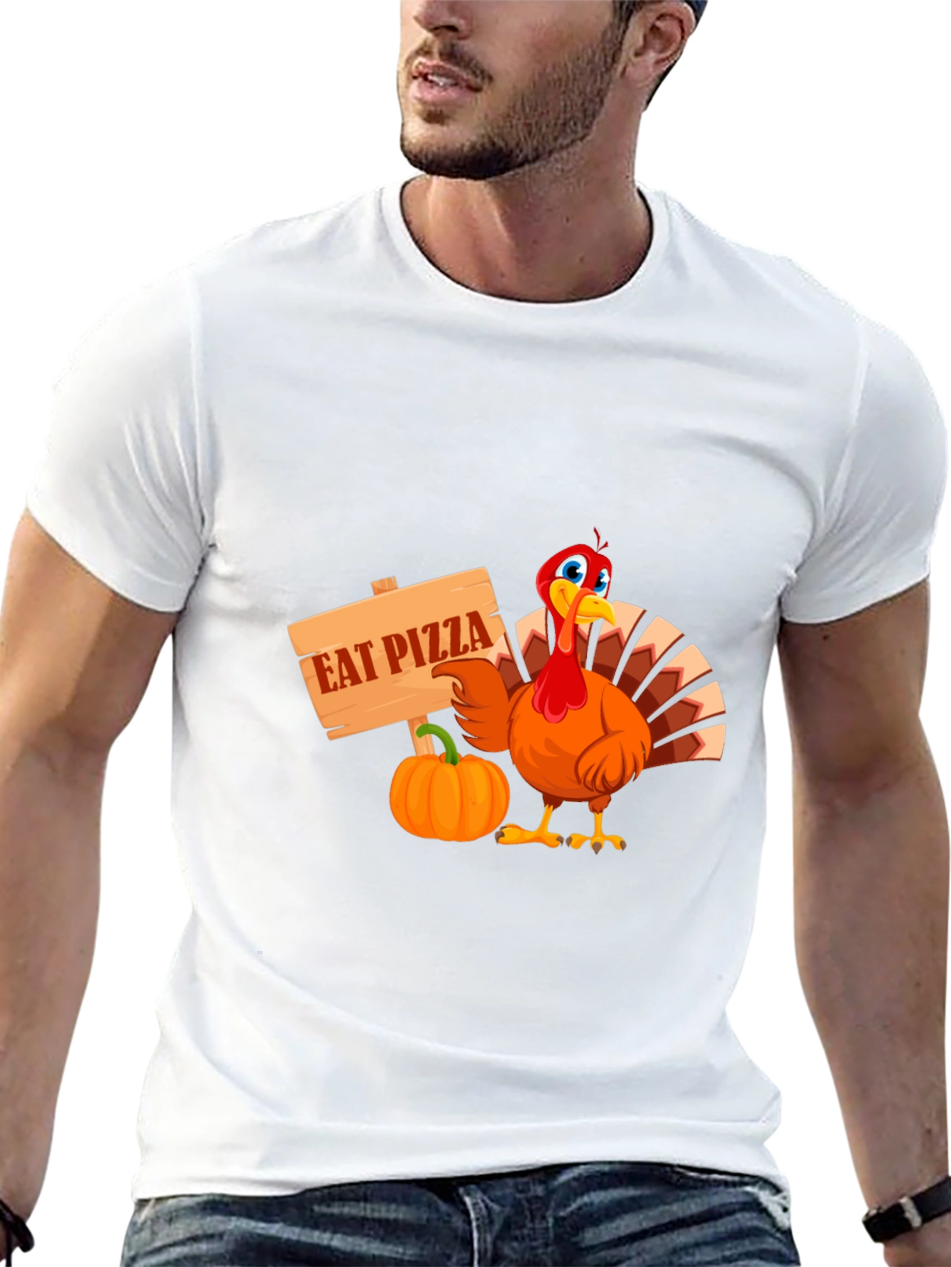 Eat Pizza Thanksgiving Turkey Tee