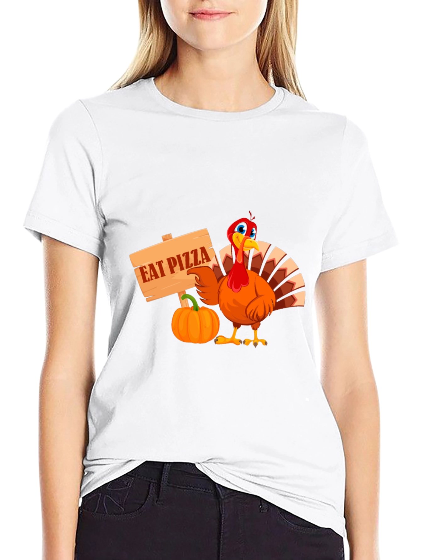 Eat Pizza Thanksgiving Turkey Tee