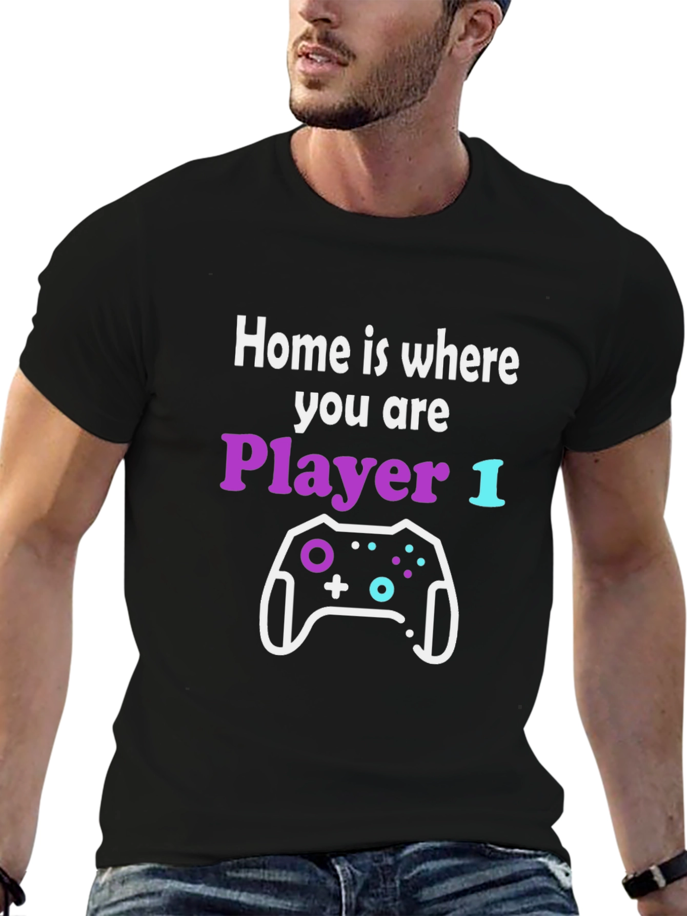 Gamer T-Shirt: Home is Where You are Player 1