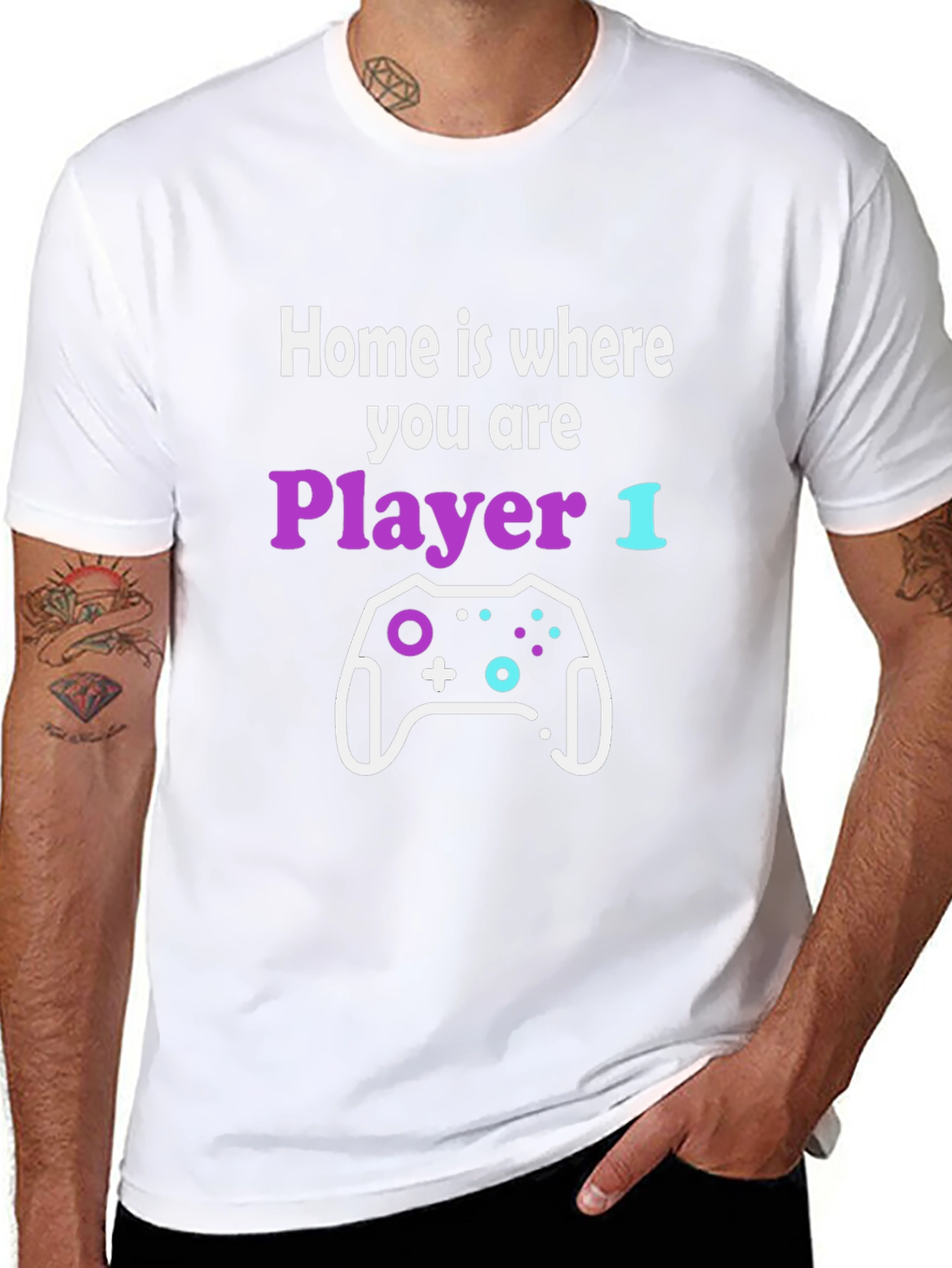 Gamer T-Shirt: Home is Where You are Player 1