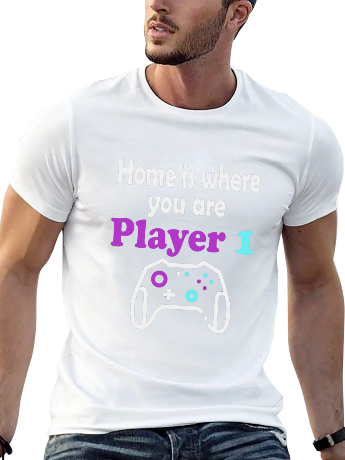 Gamer T-Shirt: Home is Where You are Player 1
