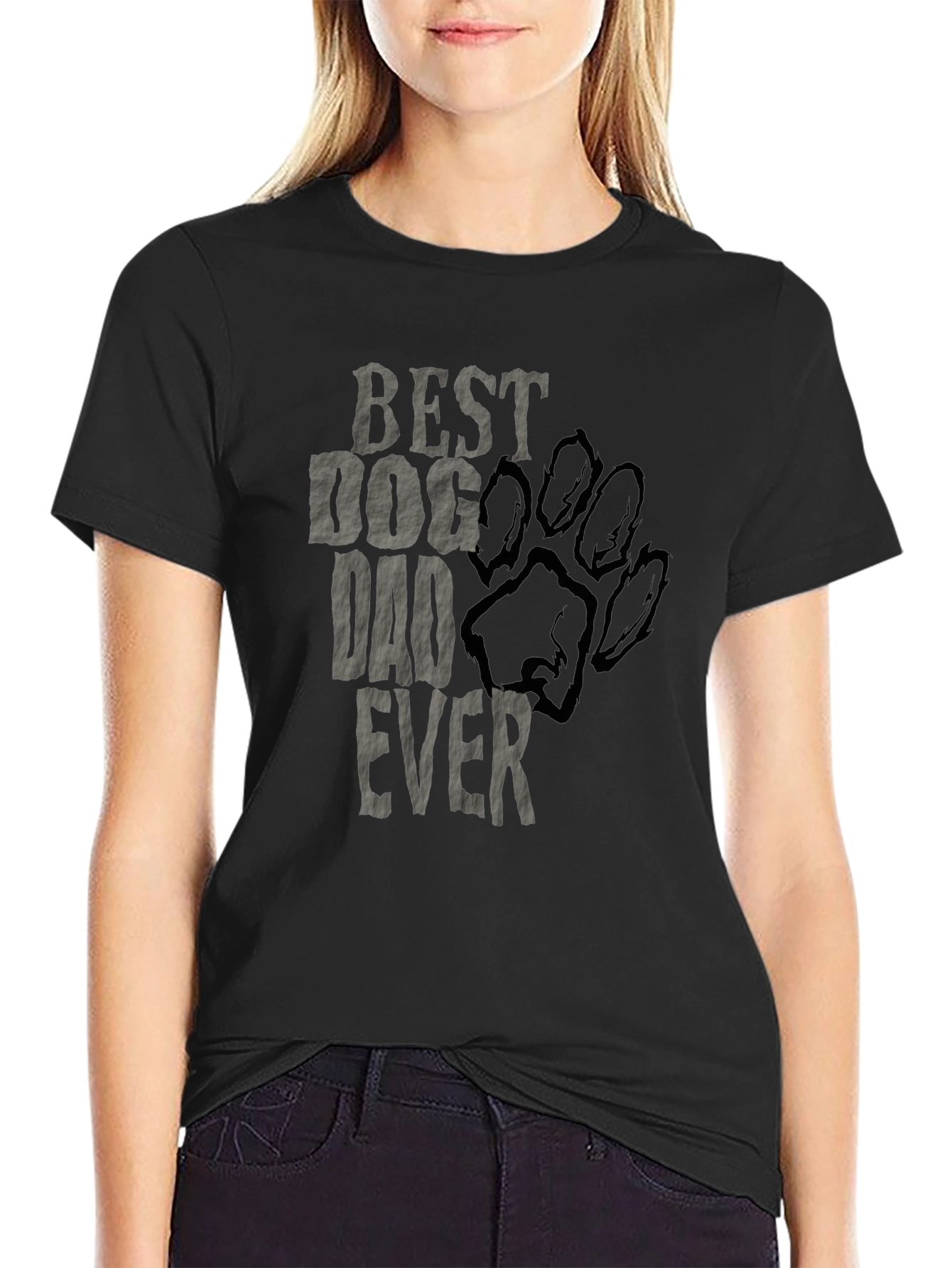 Best Dog Dad Ever T-Shirt - Black Graphic Tee