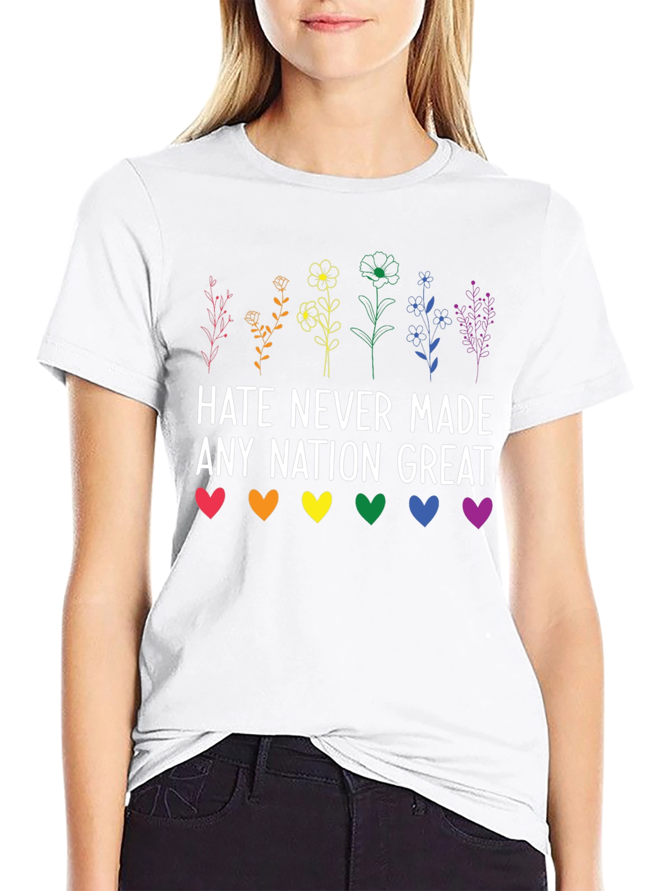 Hate Never Made Any Nation Great Graphic Tee