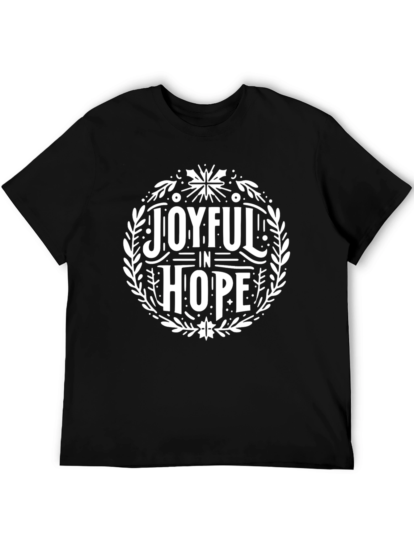 Joyful In Hope Graphic Tee | Mens Black T-Shirt