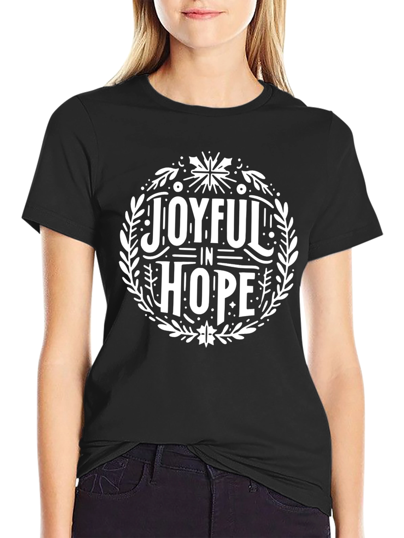 Joyful In Hope Graphic Tee | Mens Black T-Shirt