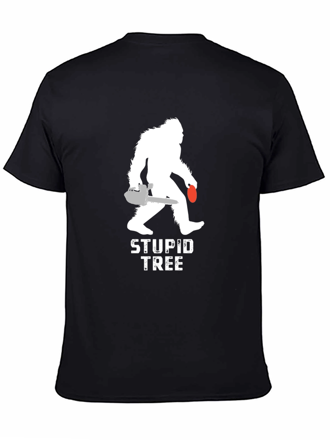 Sasquatch Stupid Tree Graphic T-Shirt