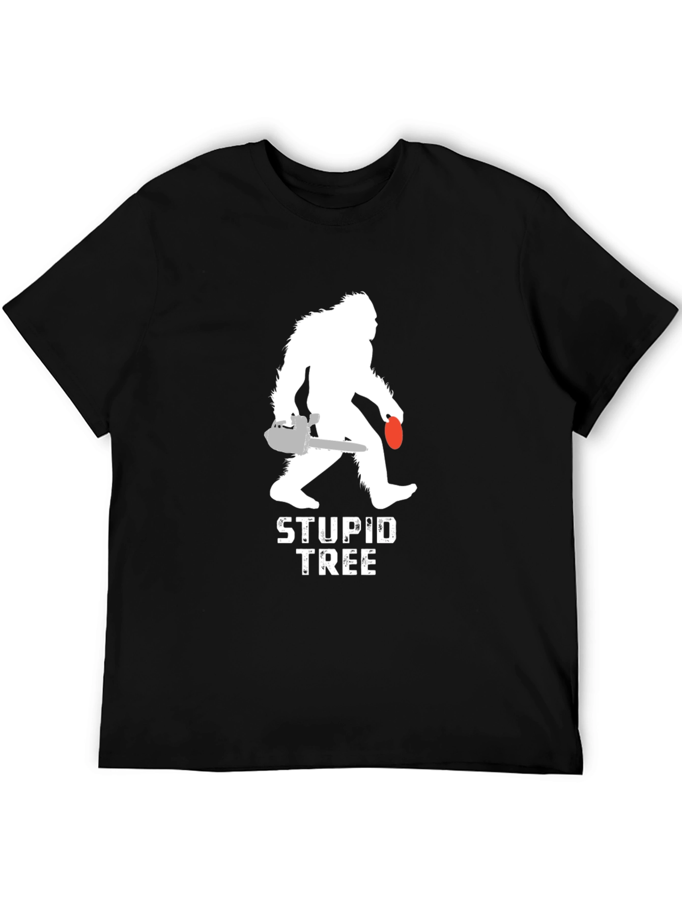 Sasquatch Stupid Tree Graphic T-Shirt