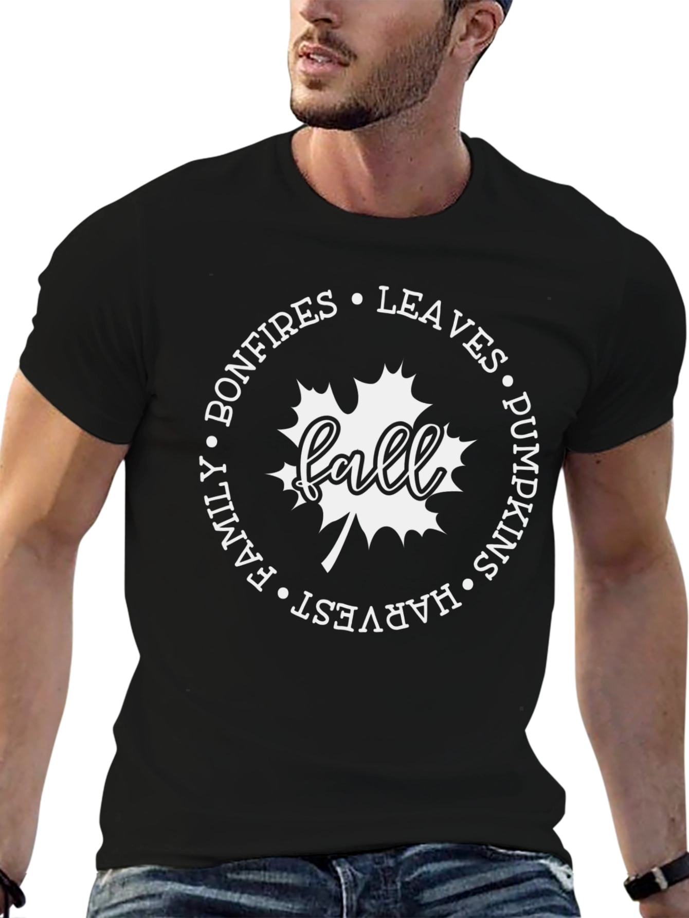 Fall Bonfires Leaves T-Shirt - Harvest Season