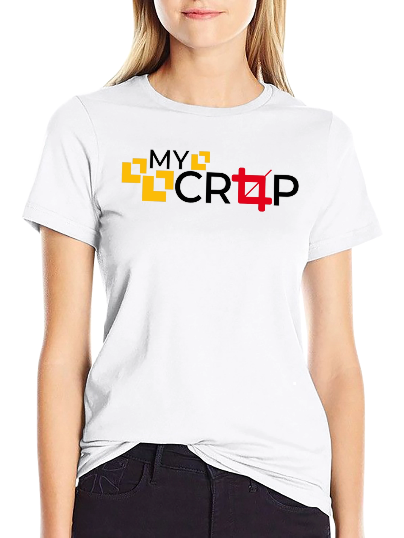 My Crop Graphic Black T-Shirt