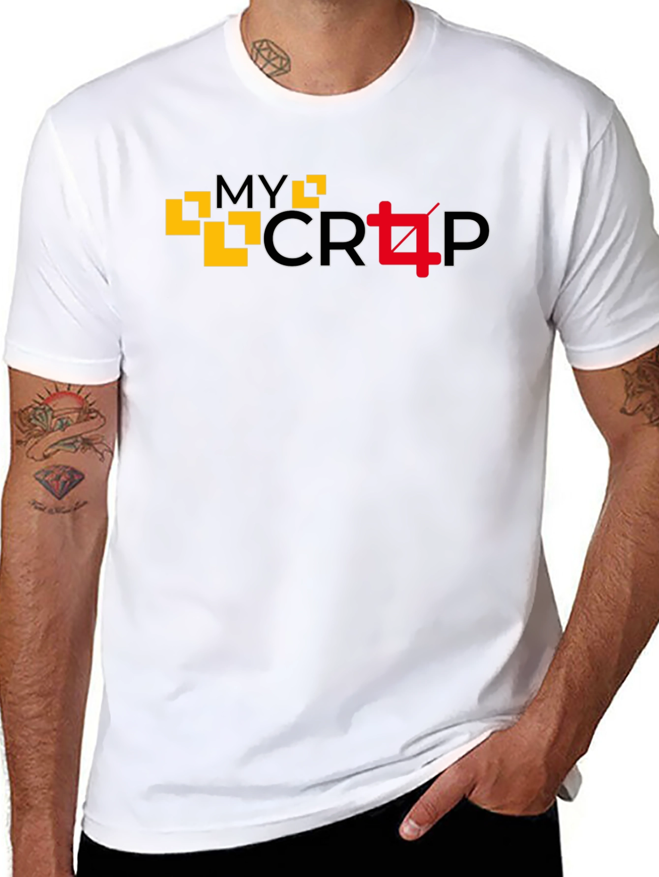 My Crop Graphic Black T-Shirt