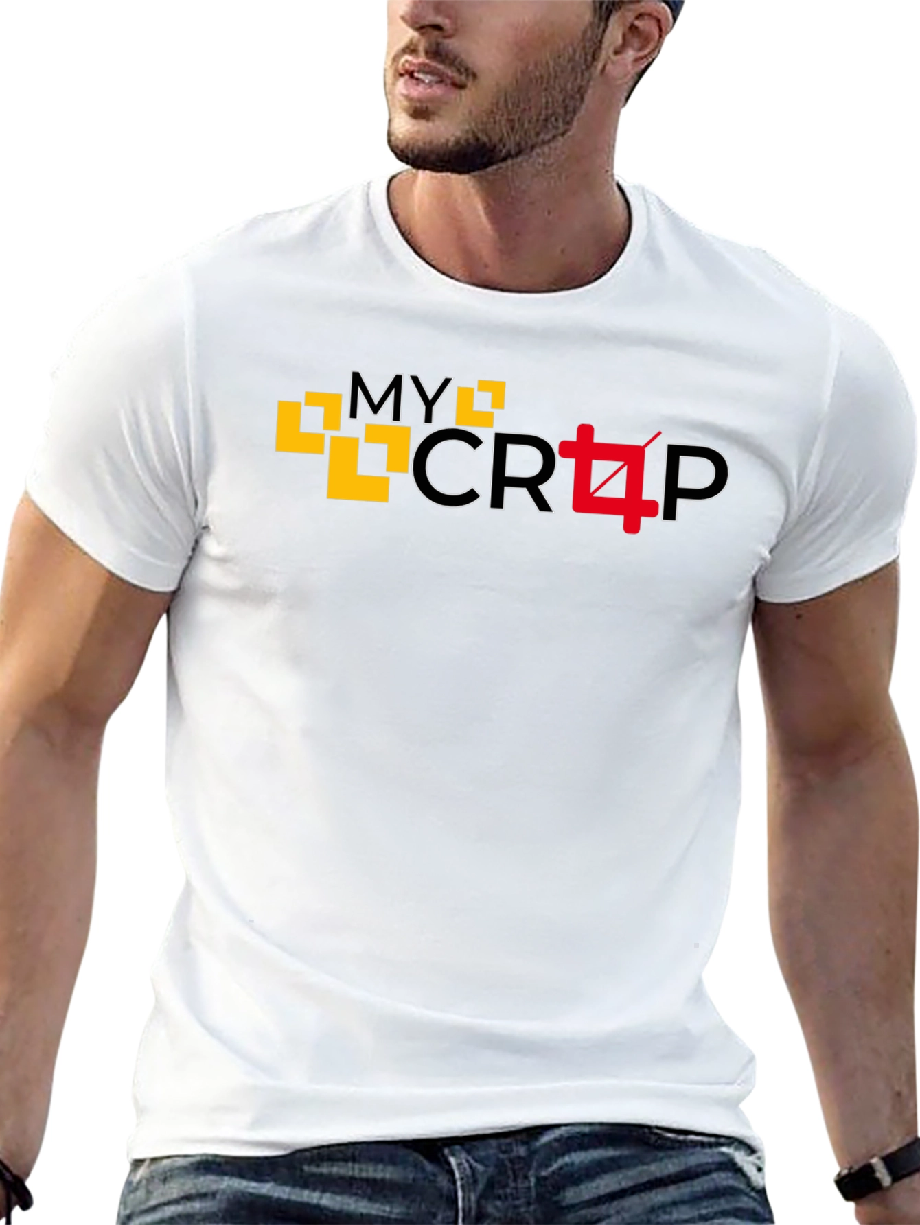 My Crop Graphic Black T-Shirt