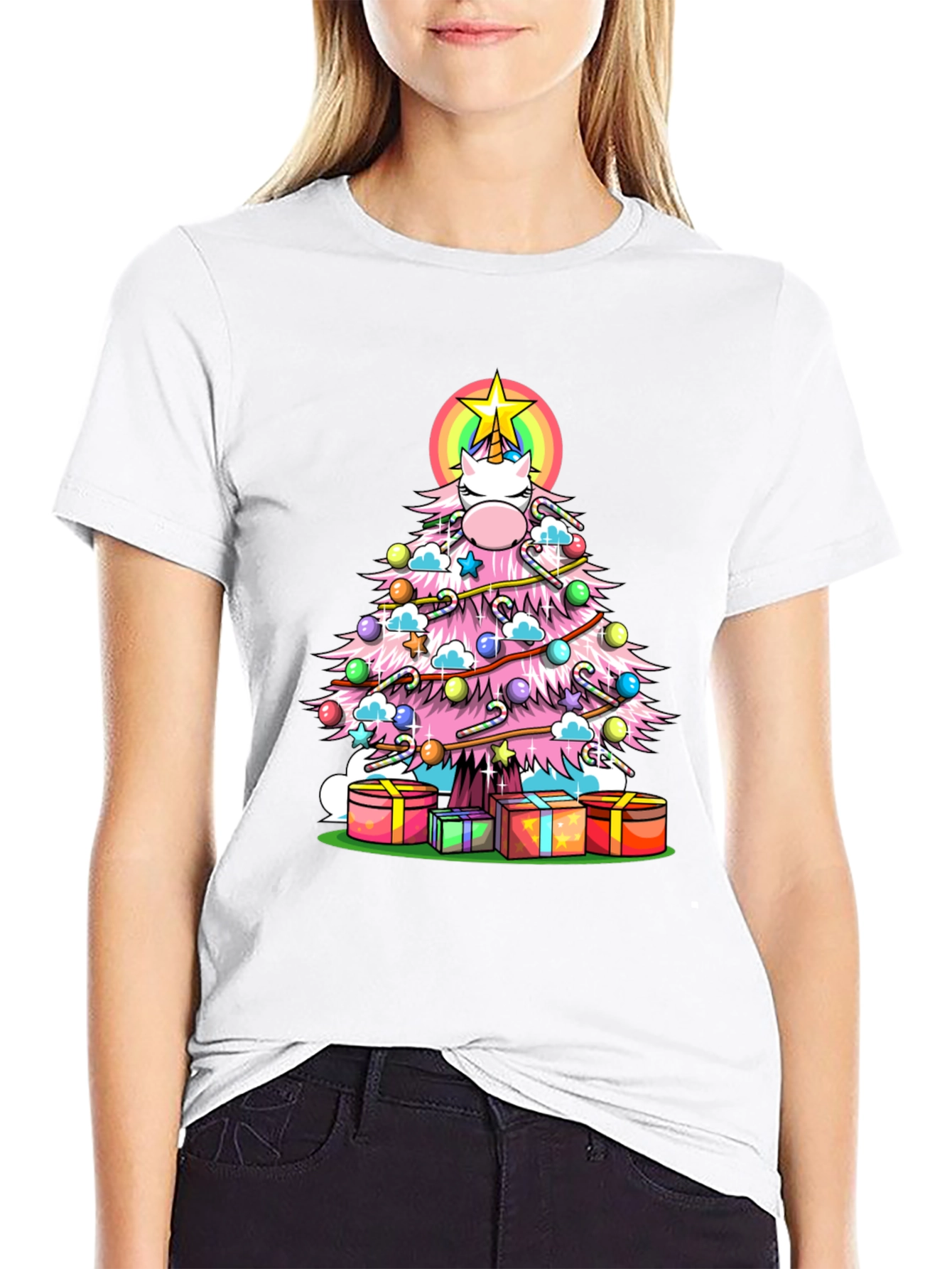 Unicorn Christmas Tree T-Shirt