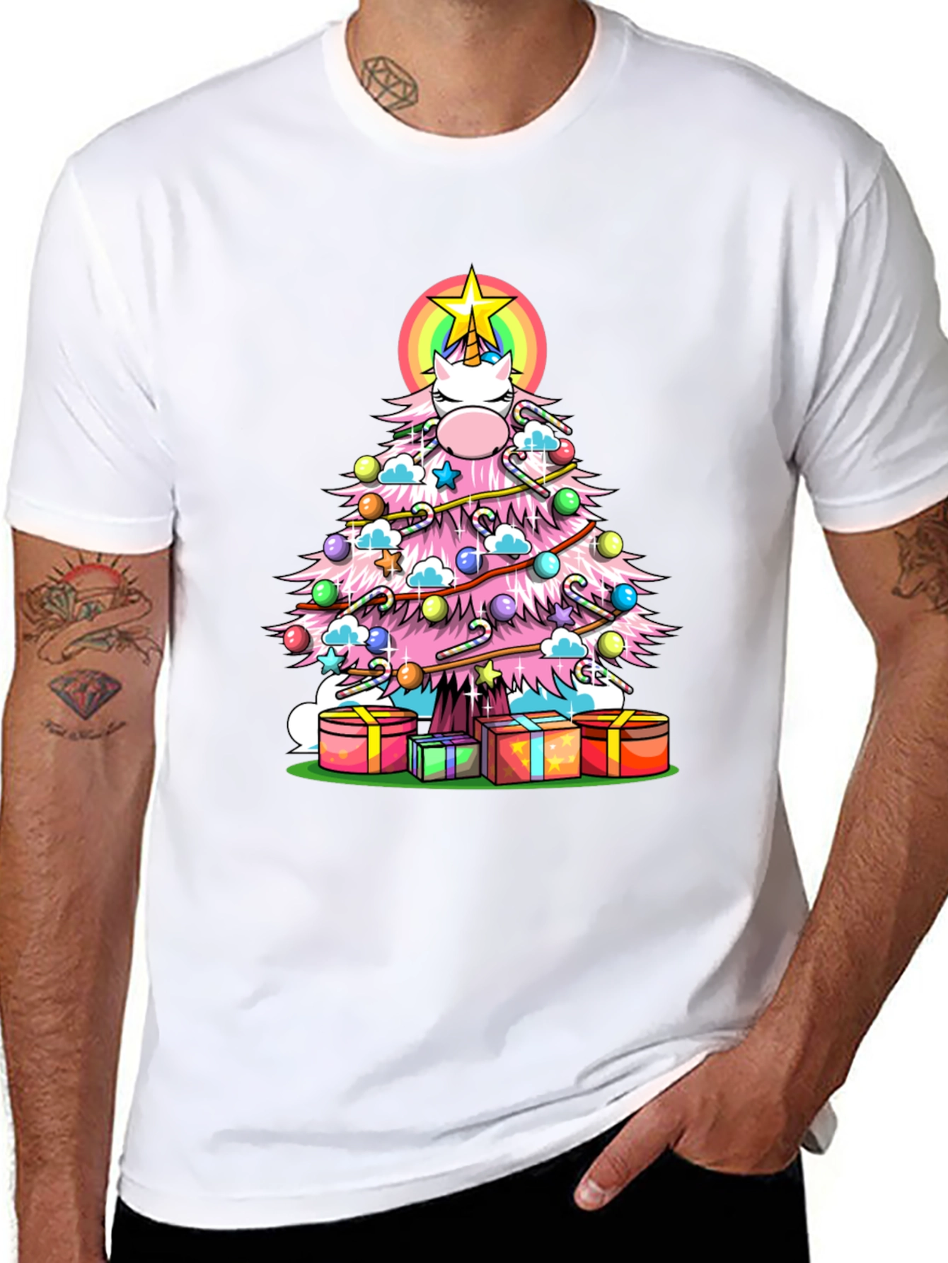 Unicorn Christmas Tree T-Shirt