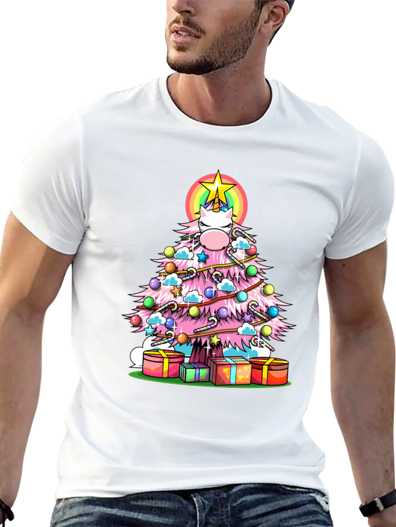 Unicorn Christmas Tree T-Shirt