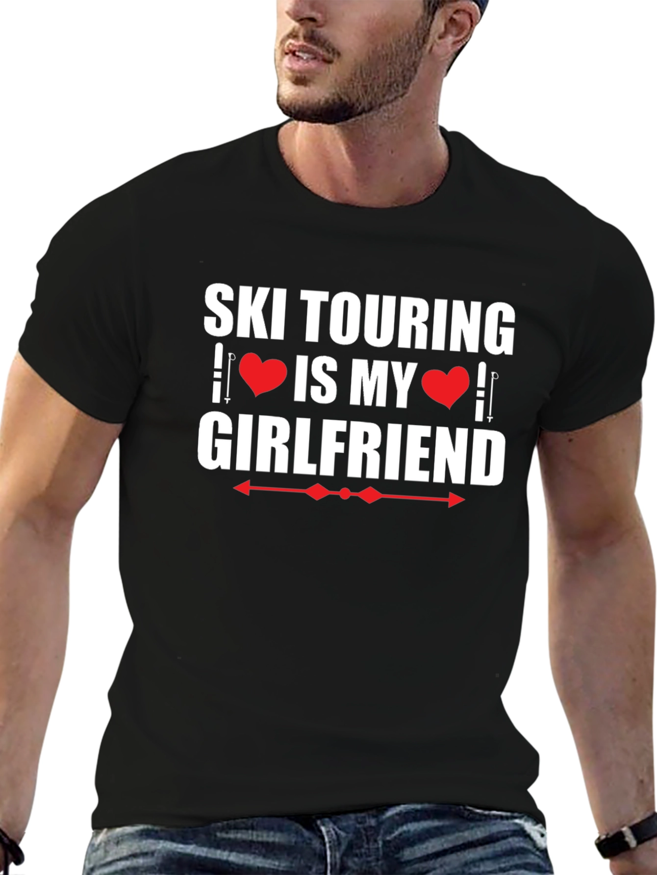Ski Touring is My Girlfriend Graphic Tee