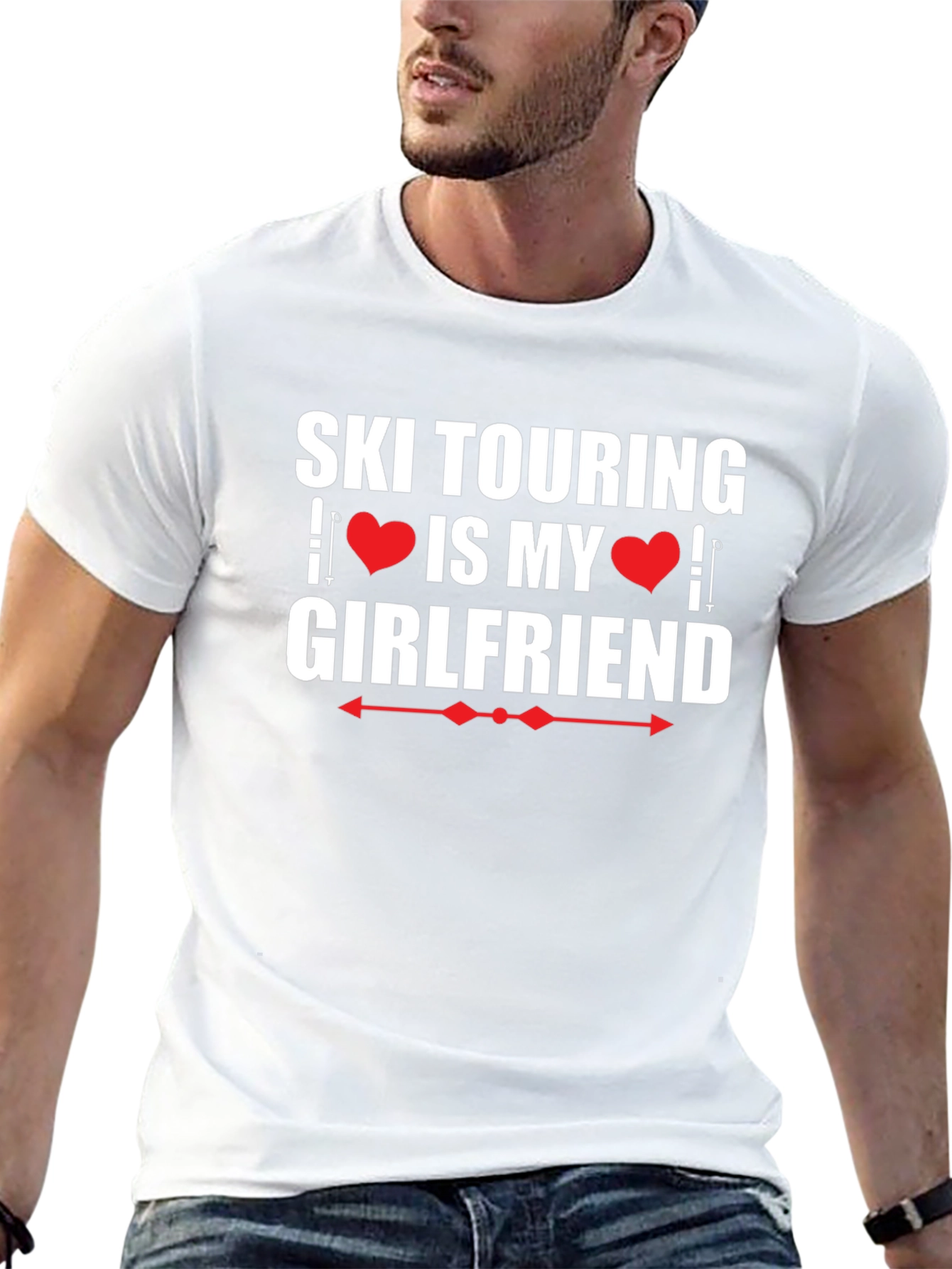 Ski Touring is My Girlfriend Graphic Tee