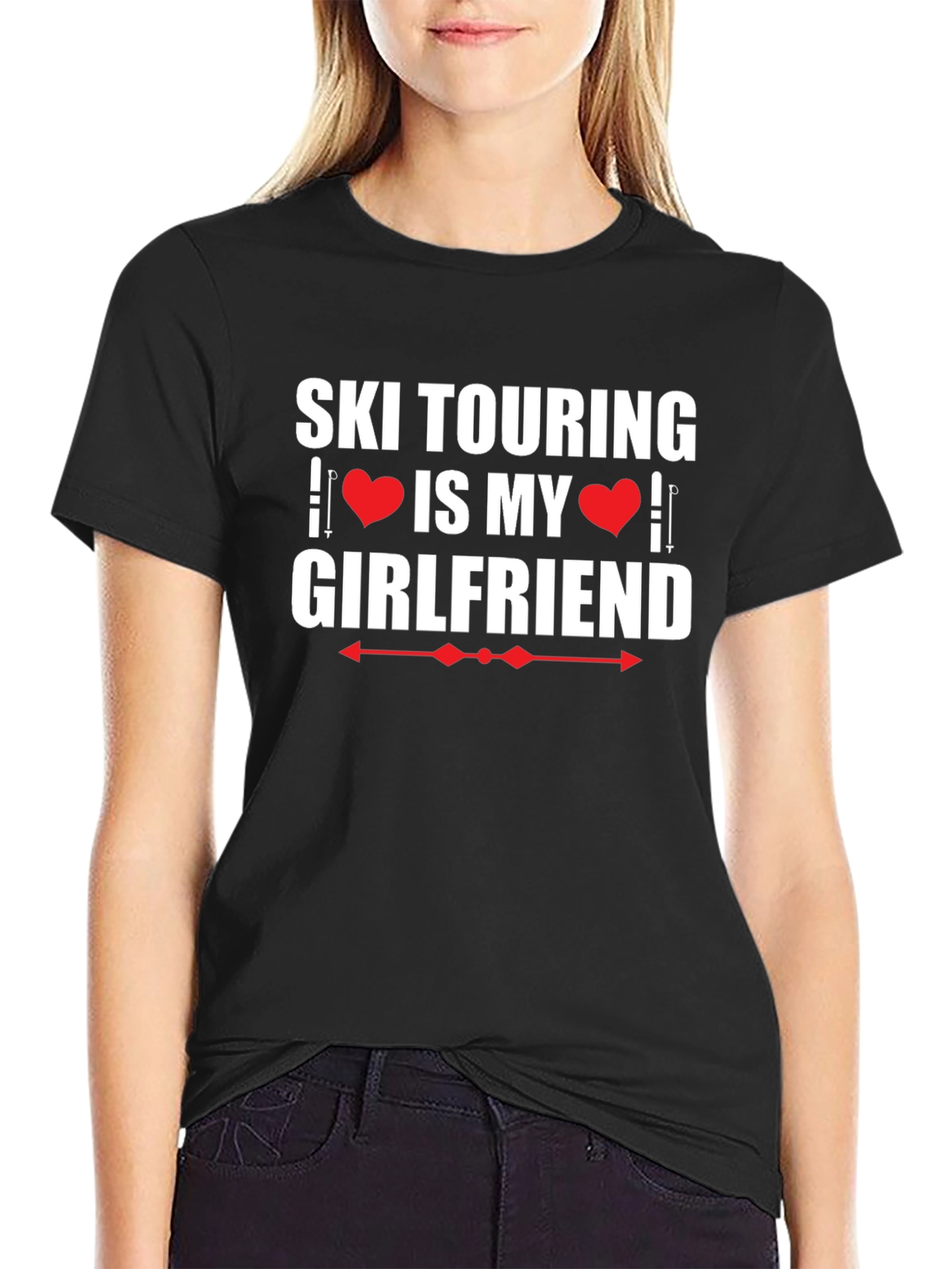 Ski Touring is My Girlfriend Graphic Tee