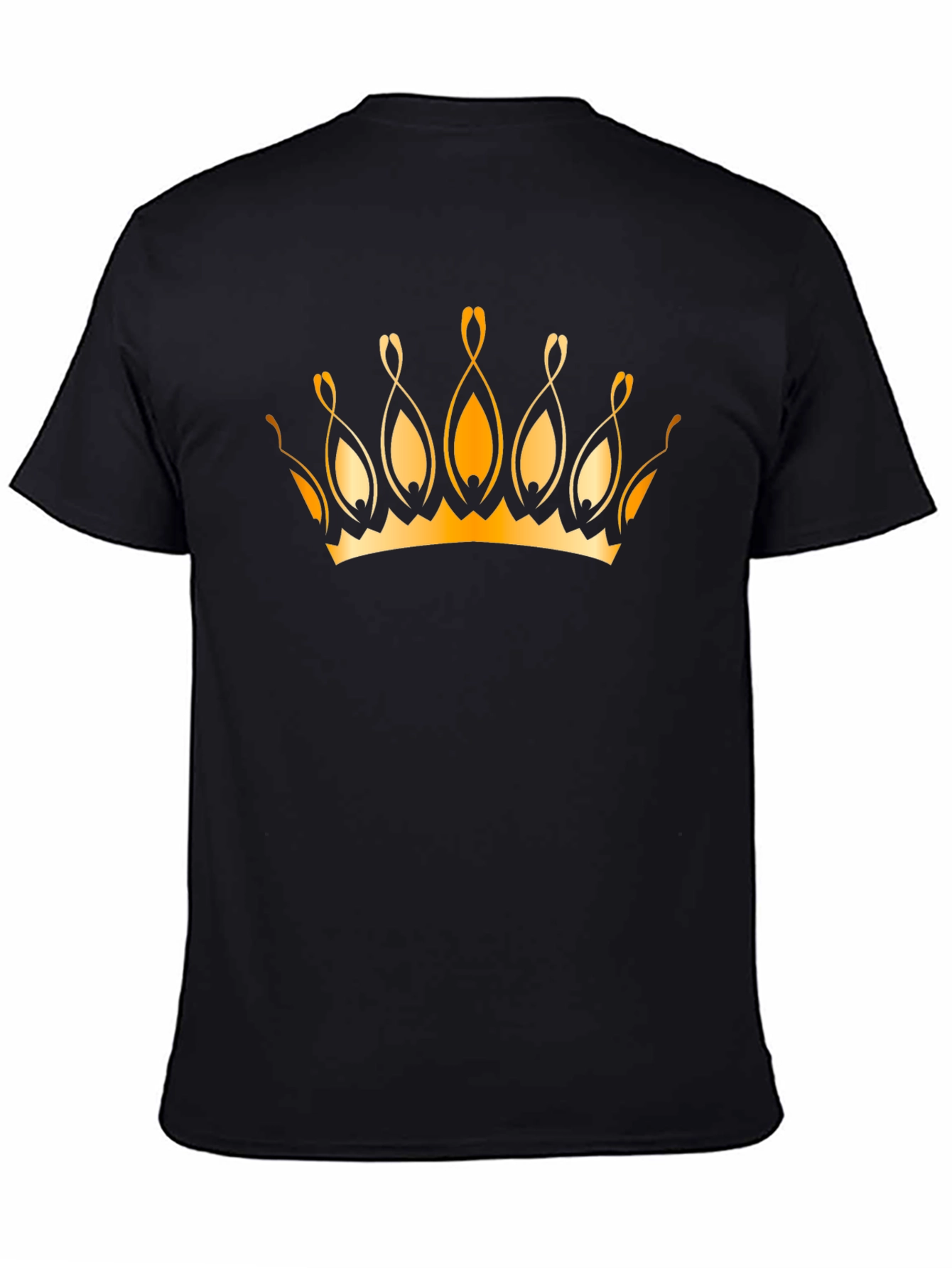 Golden Crown Graphic Black T-Shirt