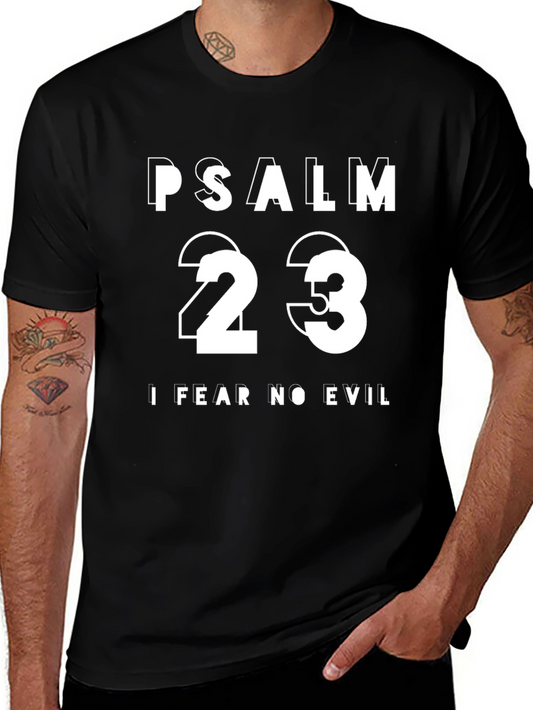 Psalm 23 Graphic Print Tee - Fear No Evil Shirt