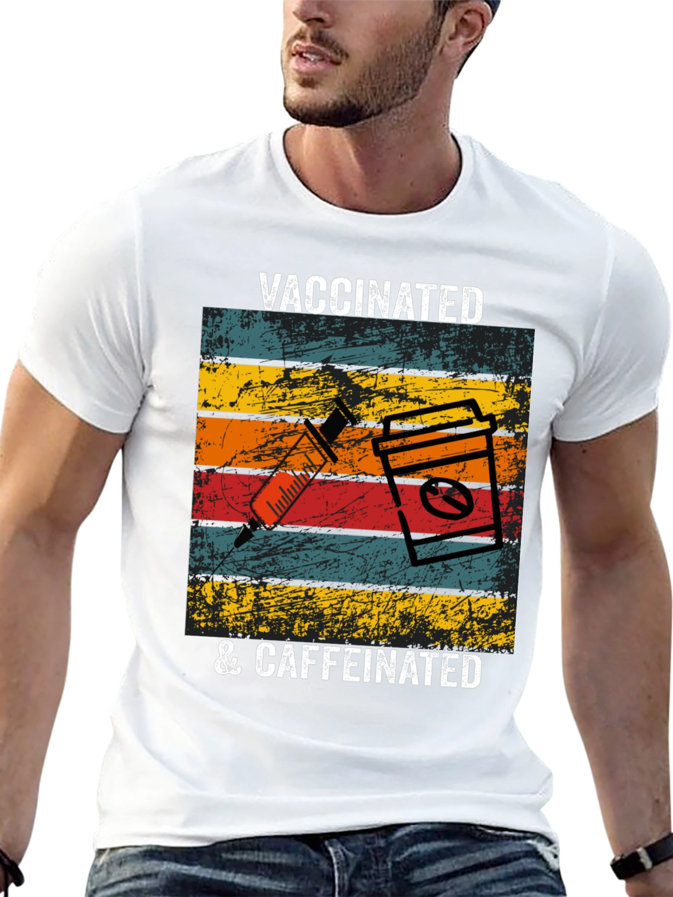 Vaccinated & Caffeinated T-Shirt