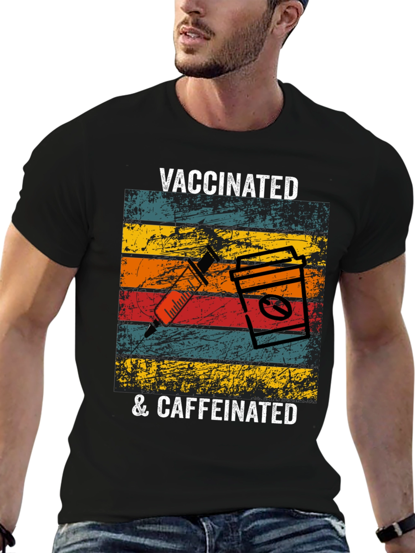 Vaccinated & Caffeinated T-Shirt