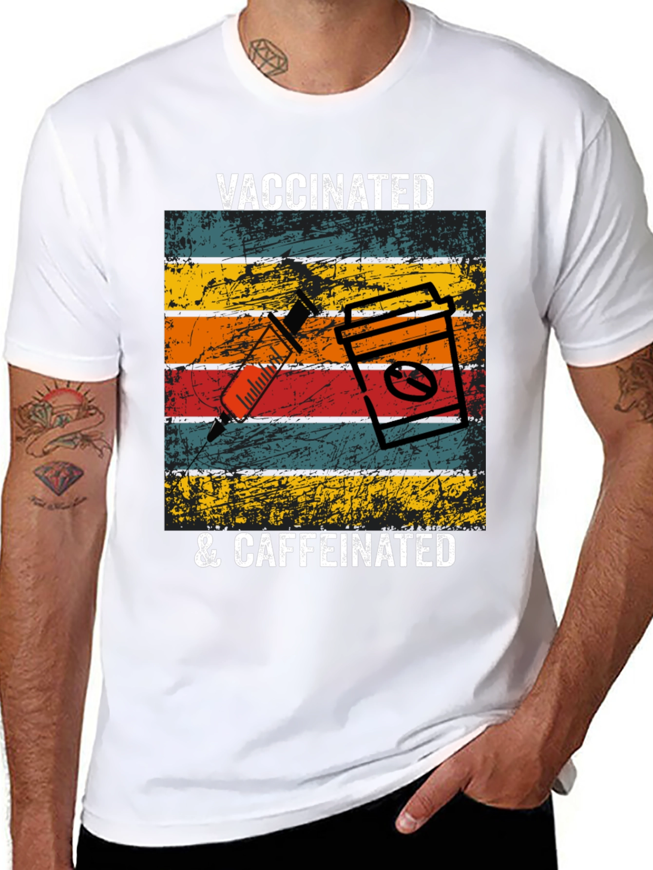 Vaccinated & Caffeinated T-Shirt