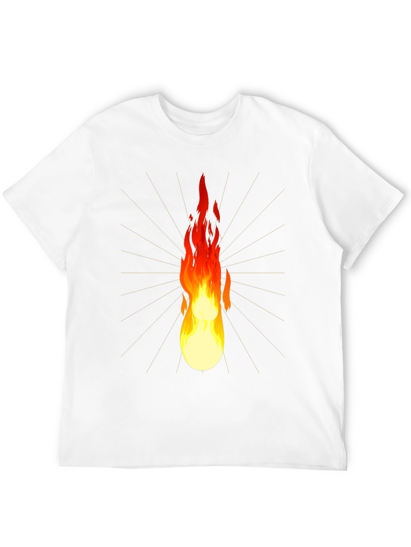 Flaming Lightbulb Graphic Tee - Unique Design
