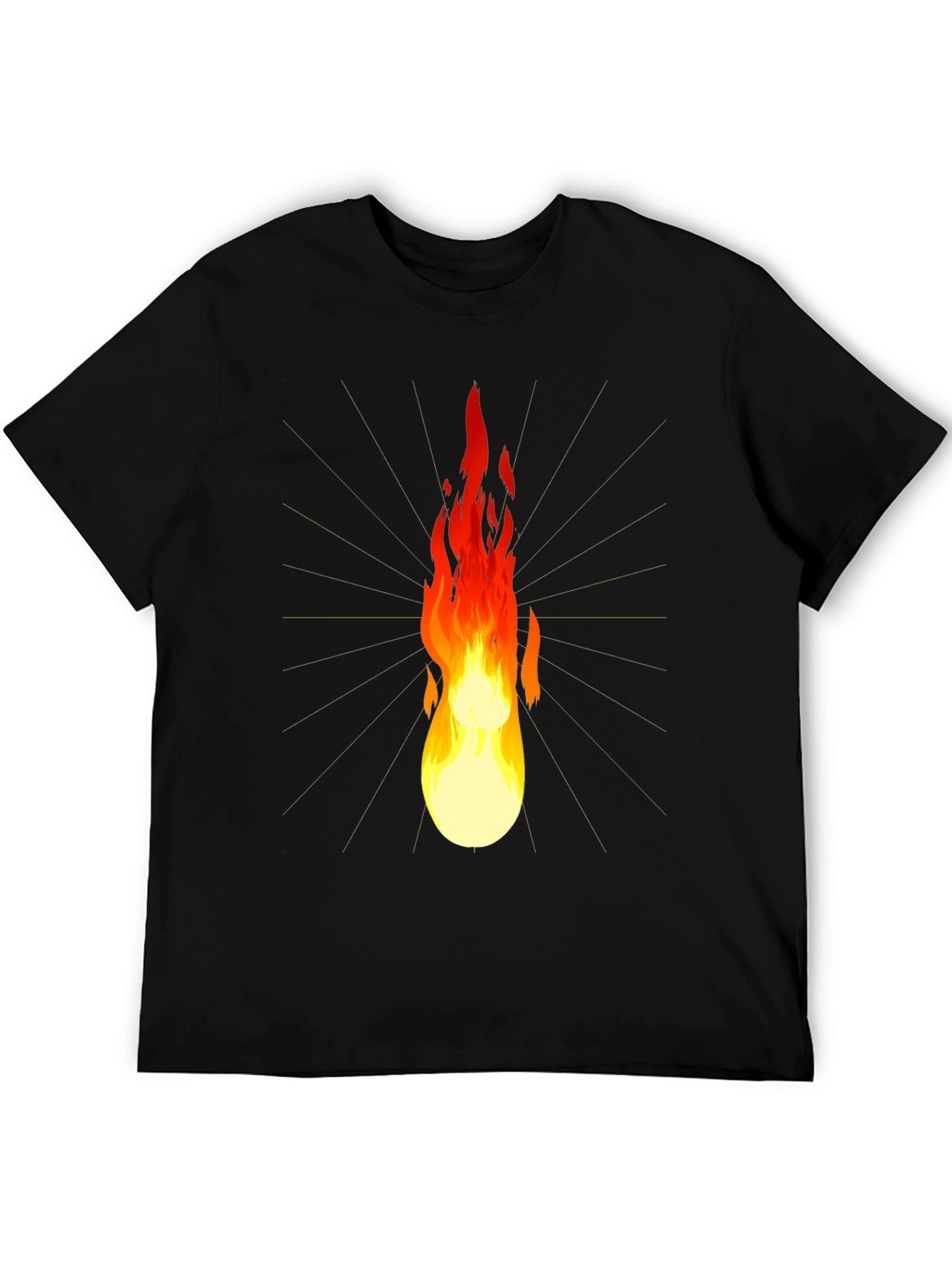 Flaming Lightbulb Graphic Tee - Unique Design