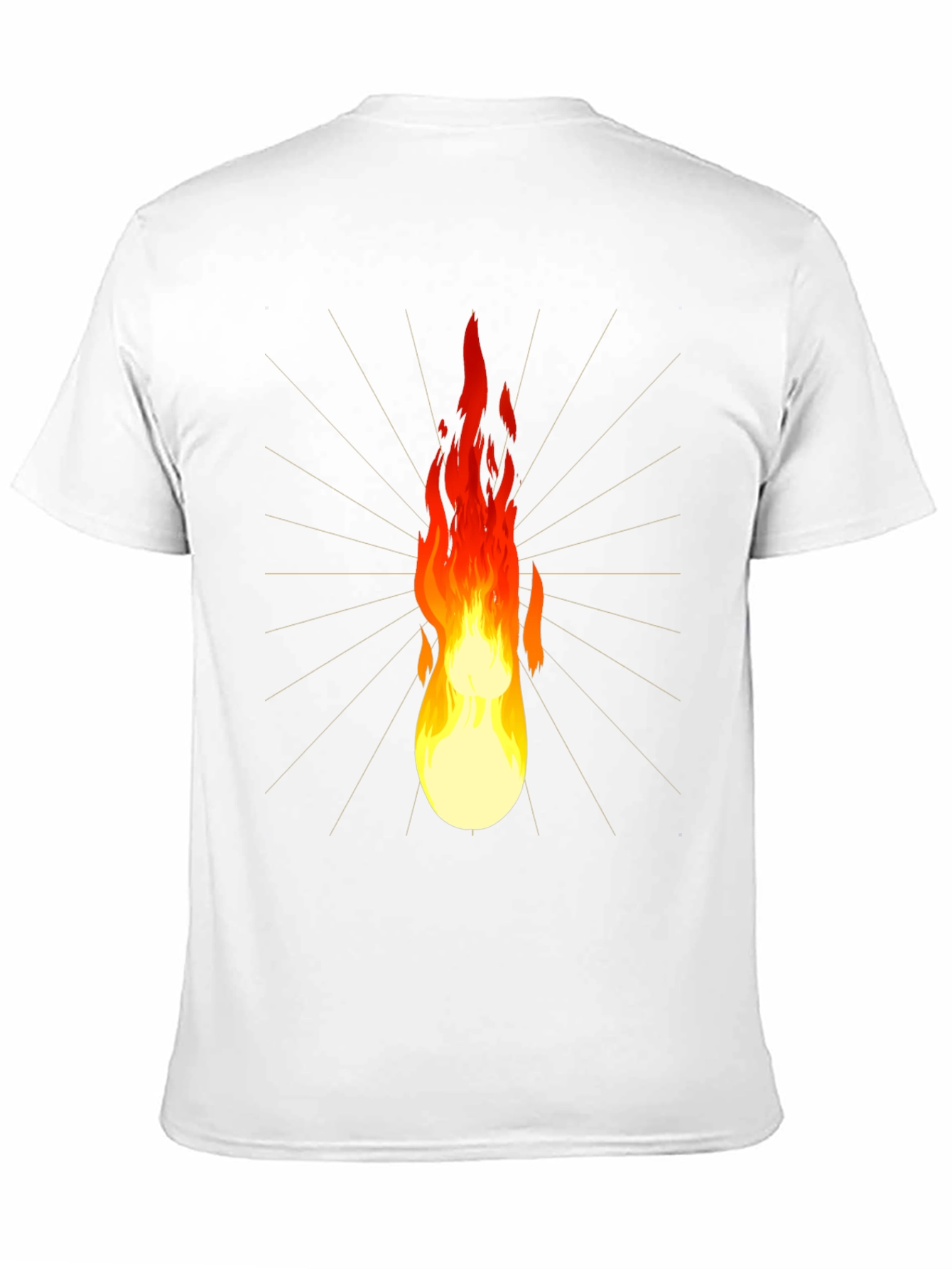 Flaming Lightbulb Graphic Tee - Unique Design