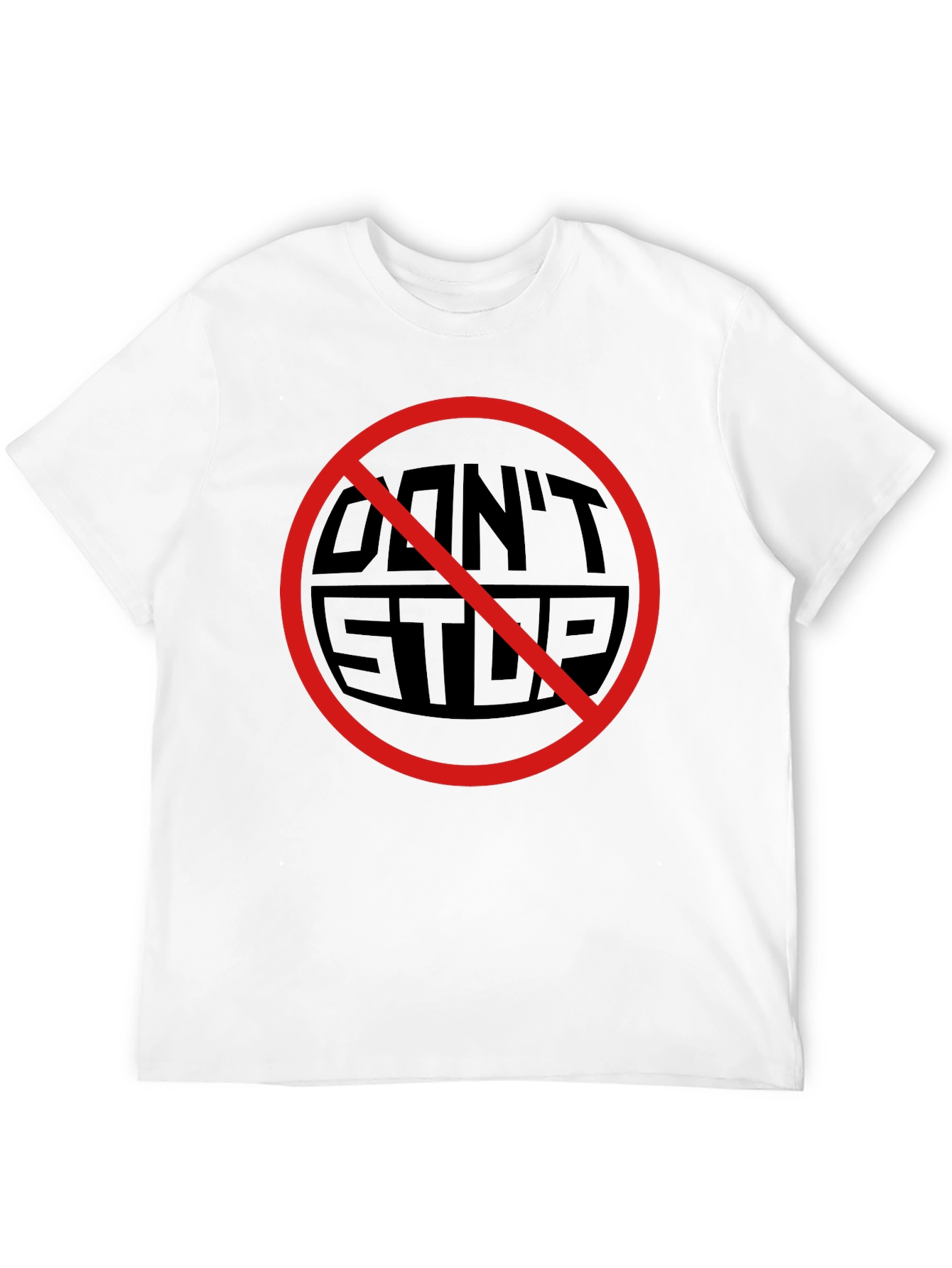 Dont Stop Graphic Tee - Black Crew Neck T-Shirt
