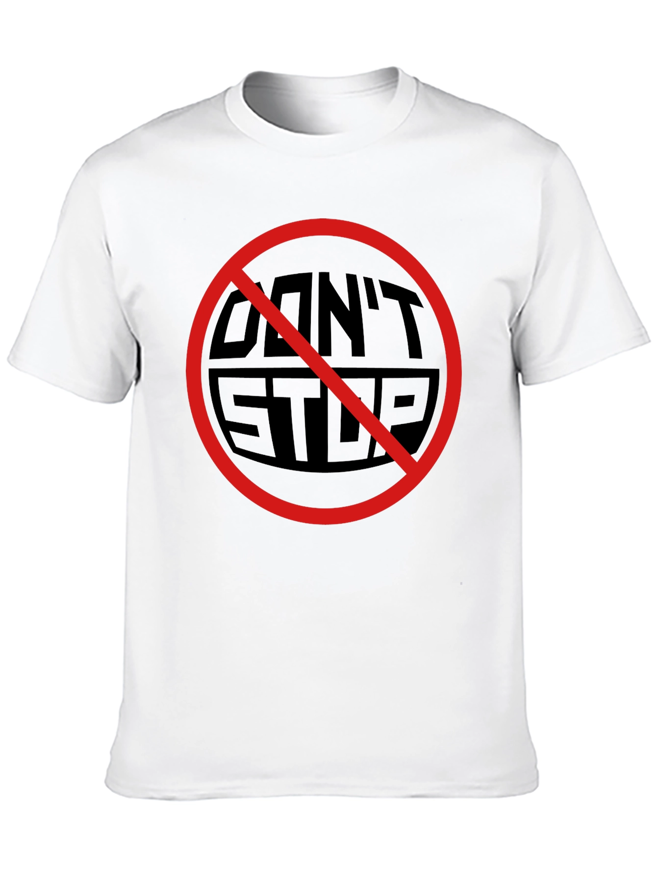 Dont Stop Graphic Tee - Black Crew Neck T-Shirt