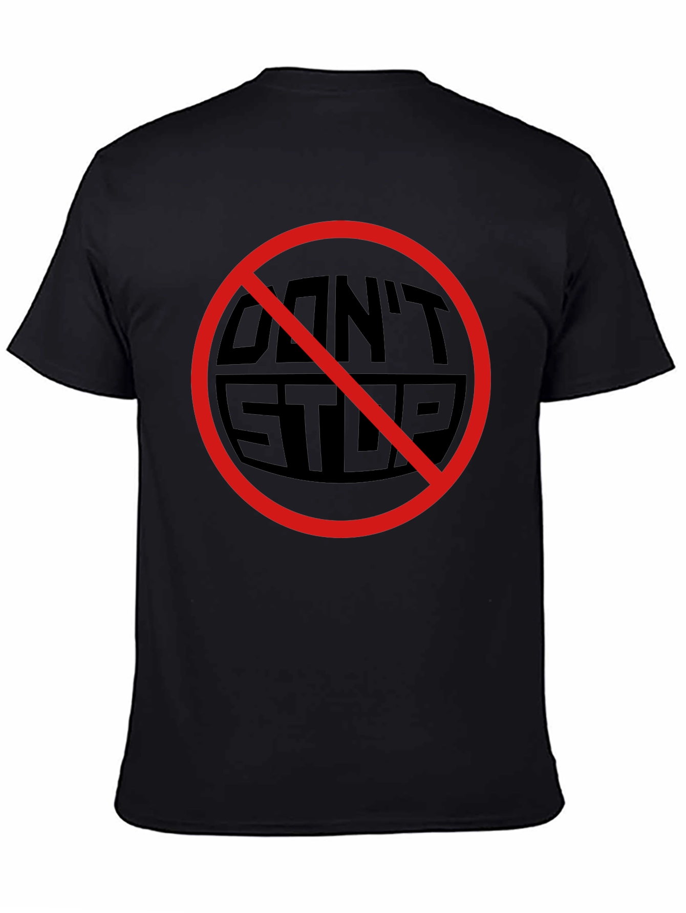 Dont Stop Graphic Tee - Black Crew Neck T-Shirt