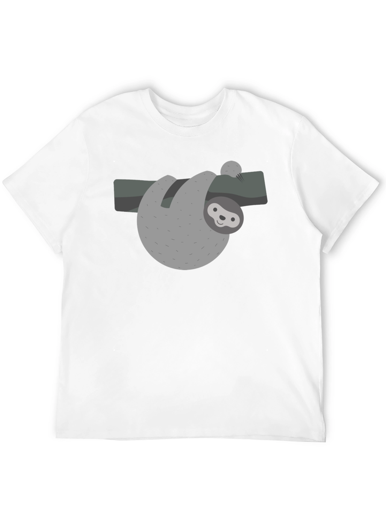 Cute Sloth Graphic Tee - Black