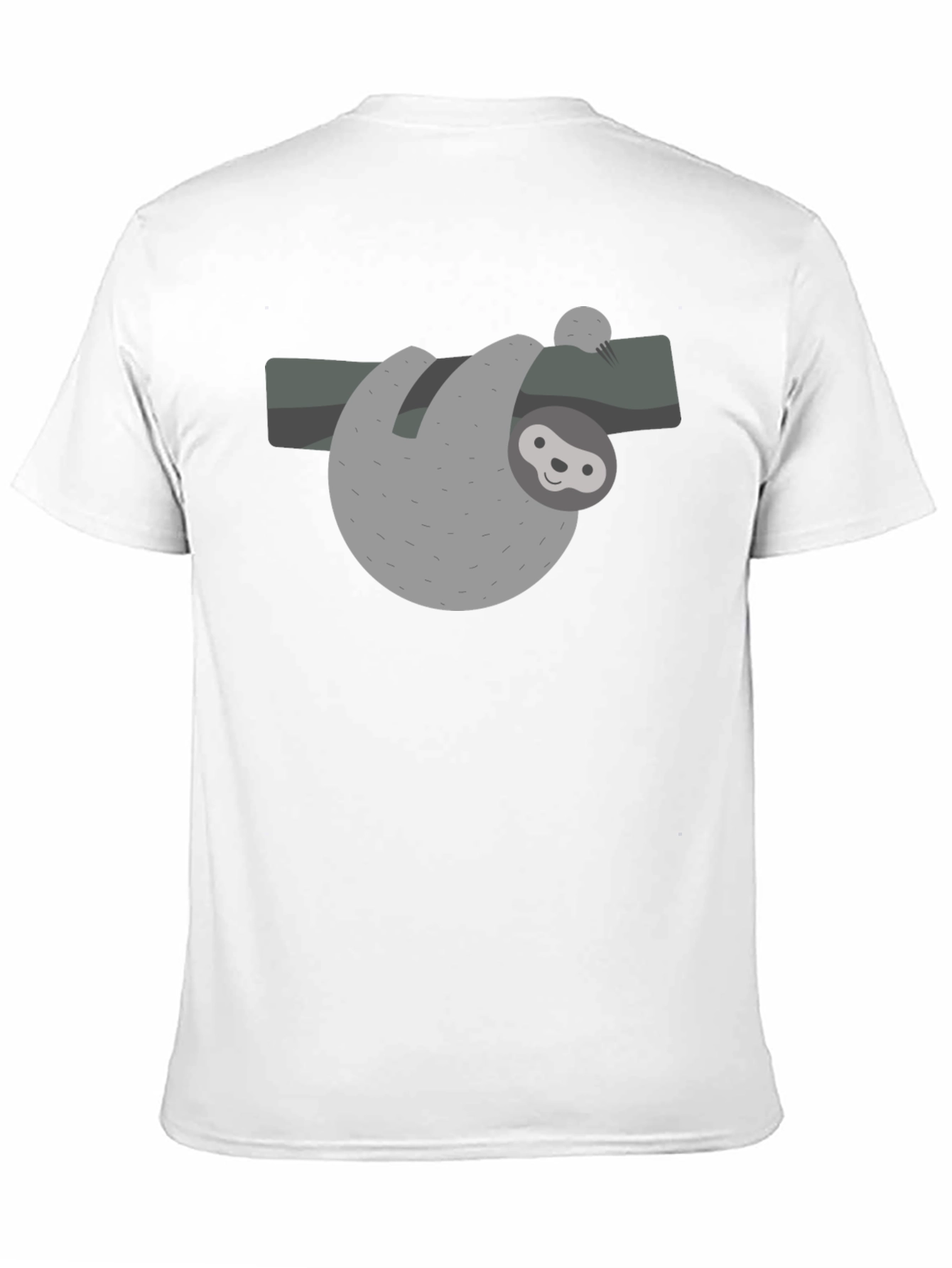 Cute Sloth Graphic Tee - Black