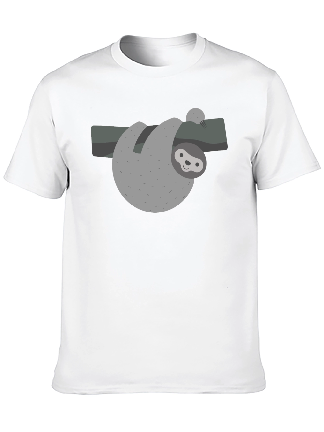 Cute Sloth Graphic Tee - Black