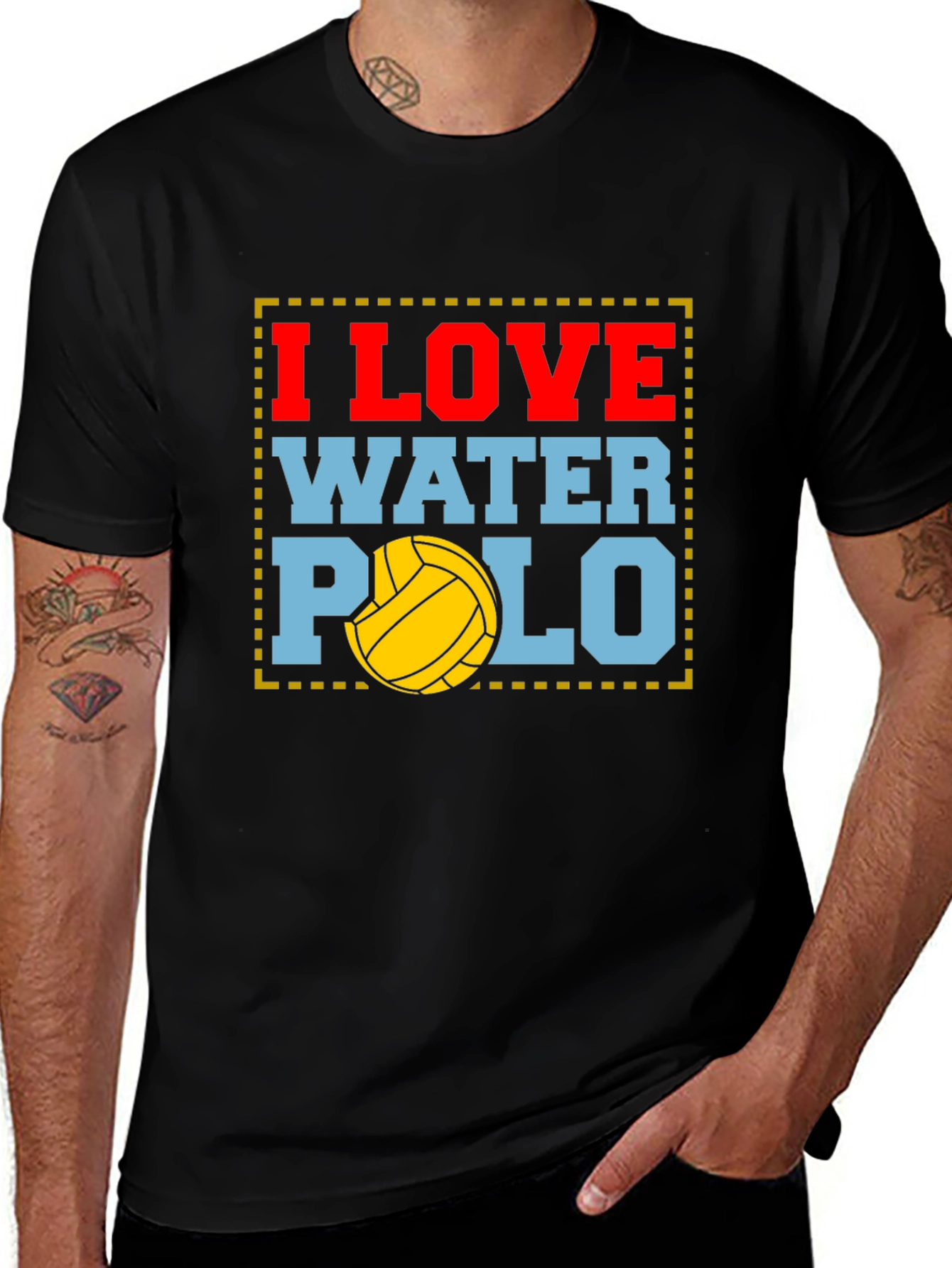 I Love Water Polo Graphic T-Shirt