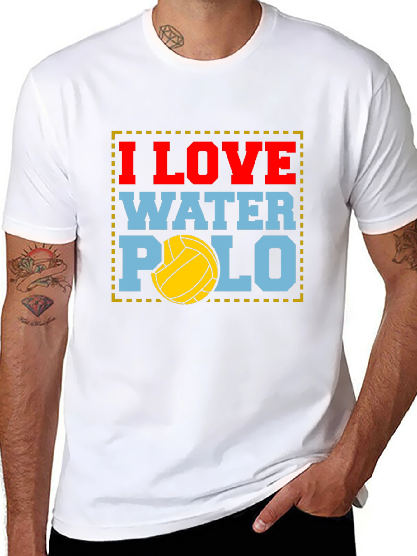 I Love Water Polo Graphic T-Shirt