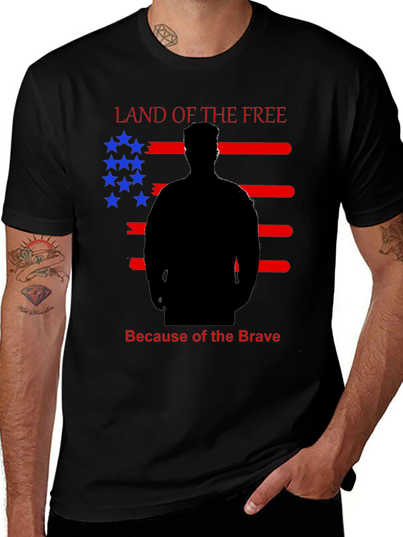 Land of the Free T-Shirt - Patriotic Design