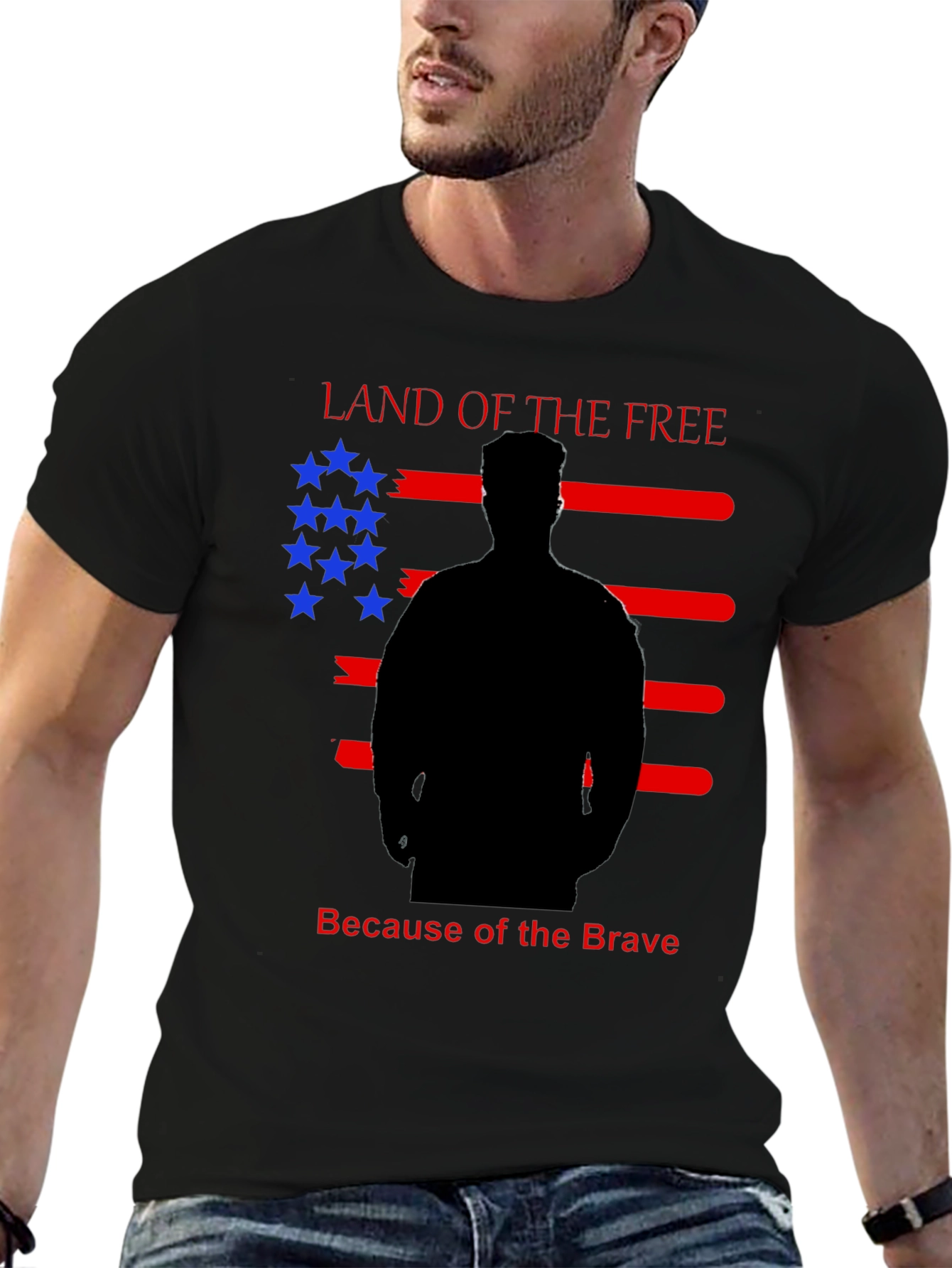 Land of the Free T-Shirt - Patriotic Design