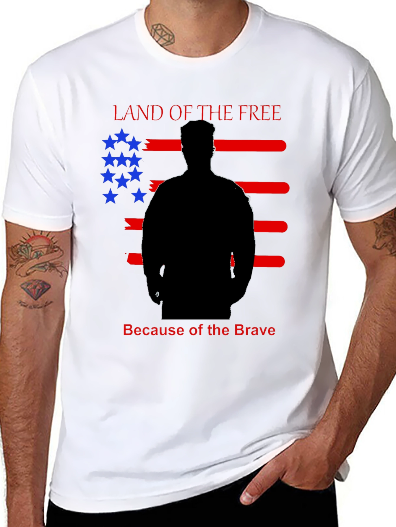 Land of the Free T-Shirt - Patriotic Design