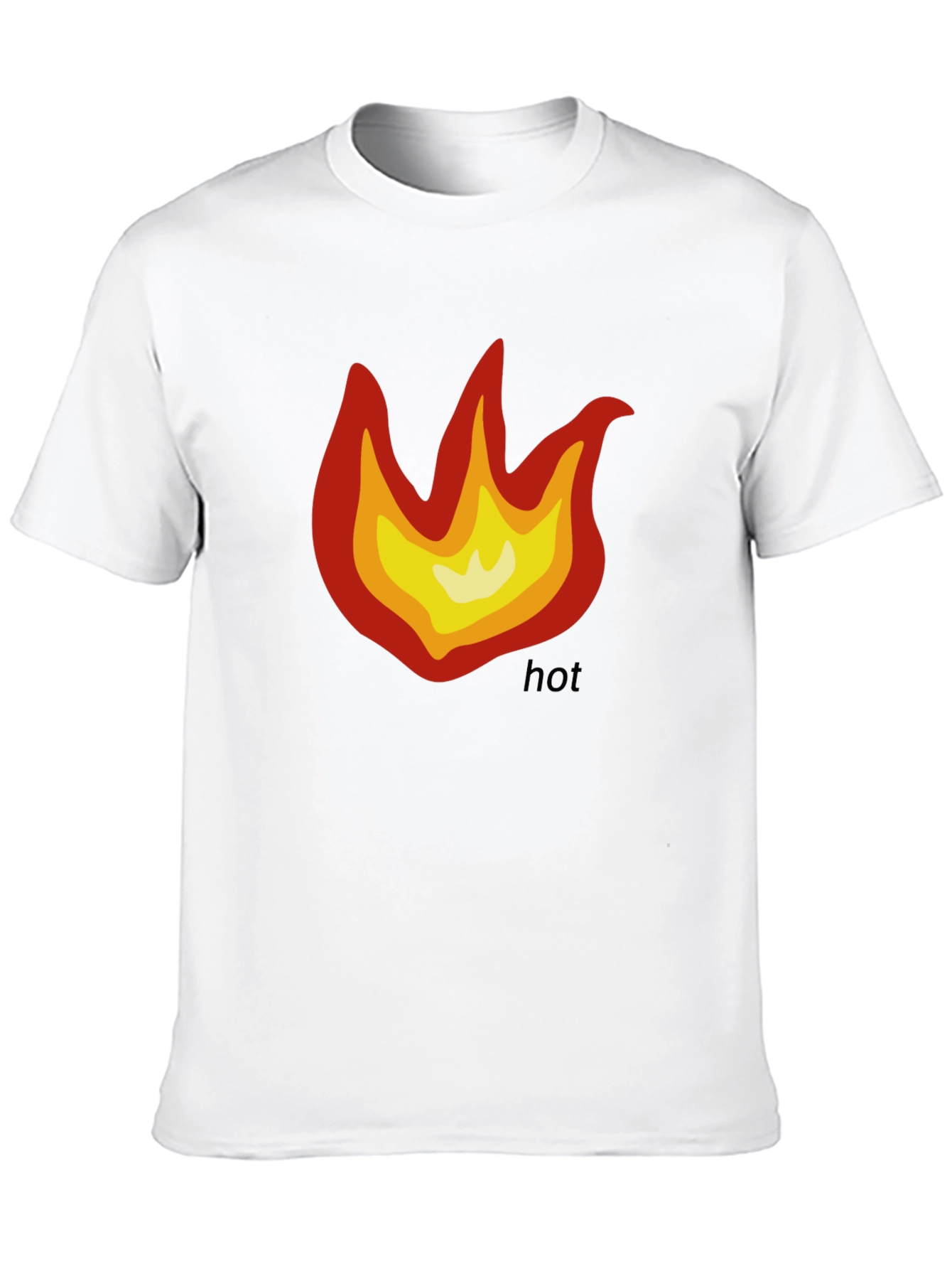 Hot Flame Graphic T-Shirt - Black Cotton Tee