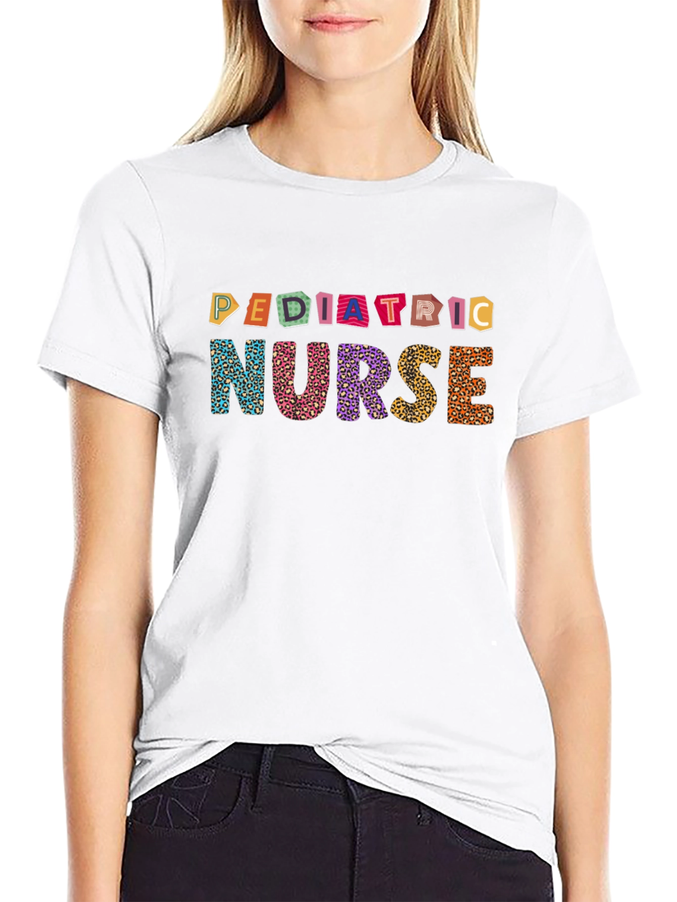 Pediatric Nurse Leopard Print T-Shirt