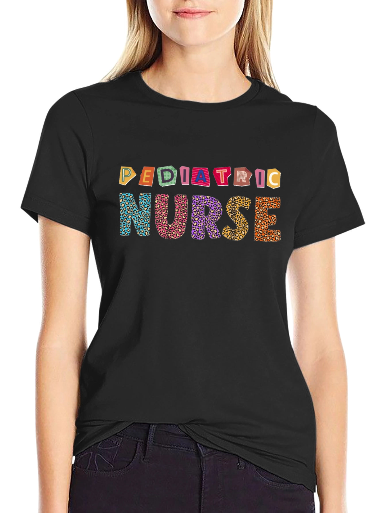 Pediatric Nurse Leopard Print T-Shirt