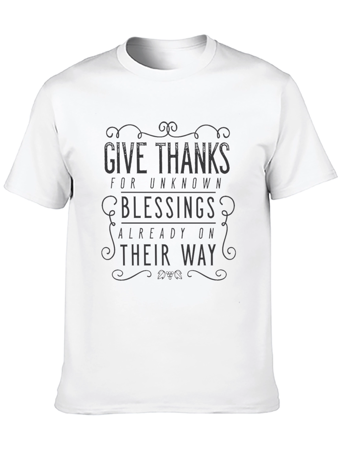 Give Thanks Graphic T-Shirt - Unisex Black Tee